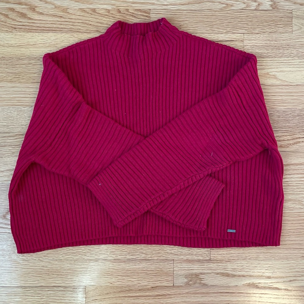 super cute red Hollister sweater